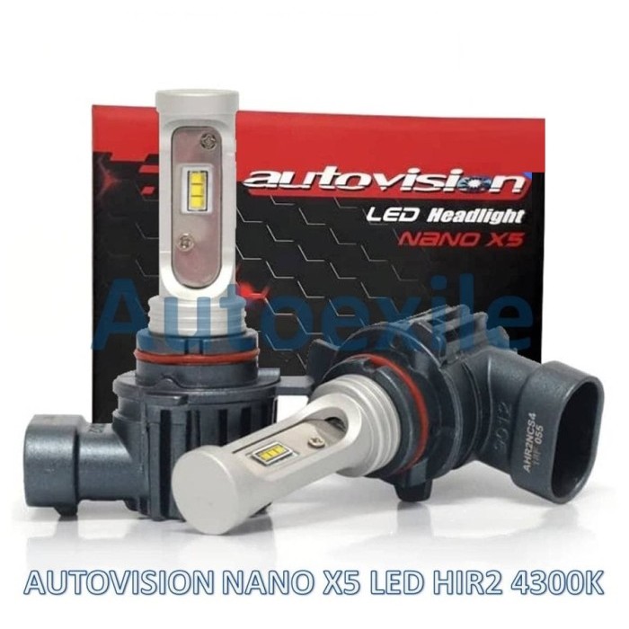 Autovision Nano X5 LED HIR2 9012 Projie Fanless Canbus Kuning Lampu