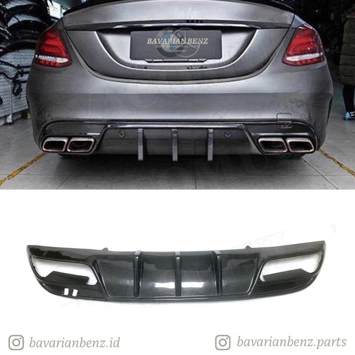 Diffuser Carbon Mercedes Benz w205 C200 C250 C300 facelift AMG