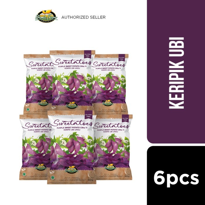 

STOK TERBATAS Bionic Farm Sweetatoes Keripik Ubi Ungu 50G - 6 pcs