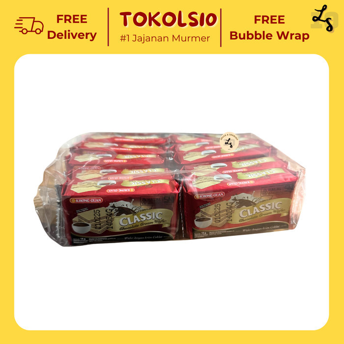 

SALE Khong Guan Nissin Classic Chocolate Cream Wafer 1 Pack 10 pcs @18gr