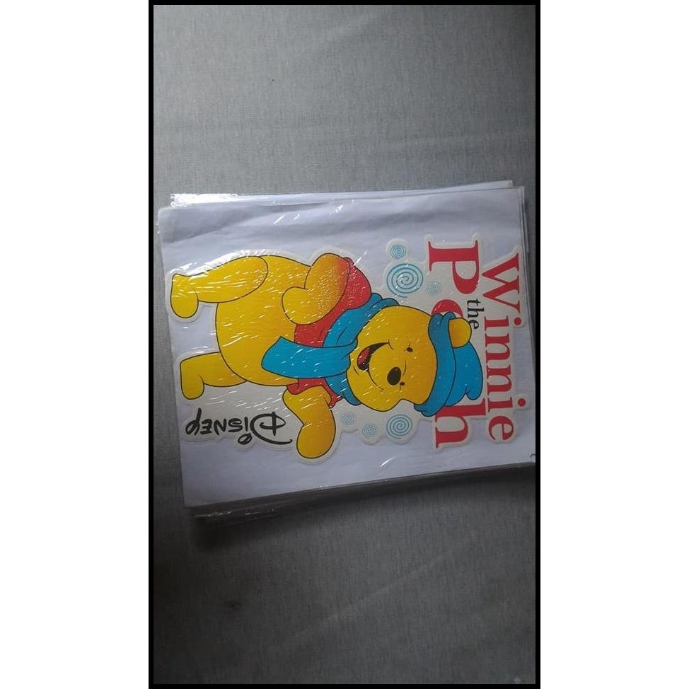 

TERBARU STICKER 33X26CM WINNI THE POOH TOPI BIRU !!