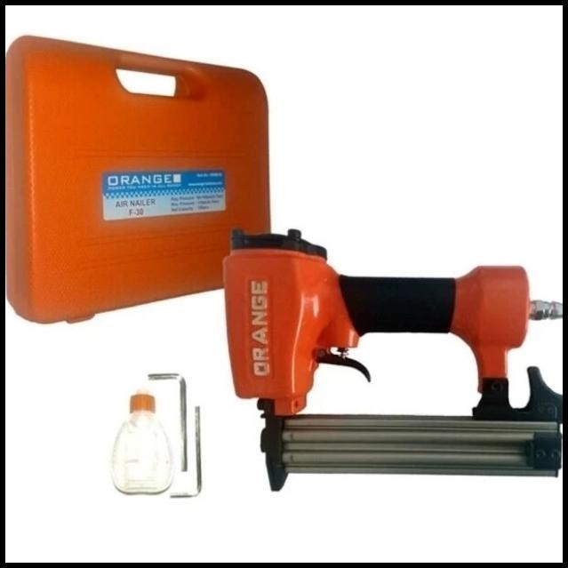 

TERMURAH MESIN STAPLES ANGIN TEMBAK PAKU AIR NAILER LURUS F30 ORANGE MURAH !!
