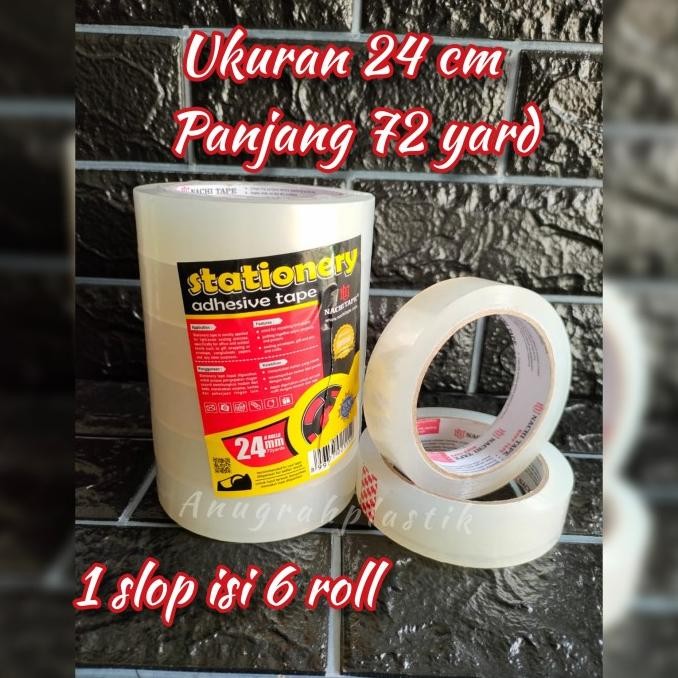 

Sale Isolasi Nachi Bening 24 Mm Isi 6 Pcs (24Mm X 72 Yard)