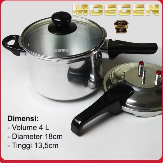 Moegen Panci Presto Pelunak Daging Panci Presto Serbaguna Alat Masak Dapur P67JM