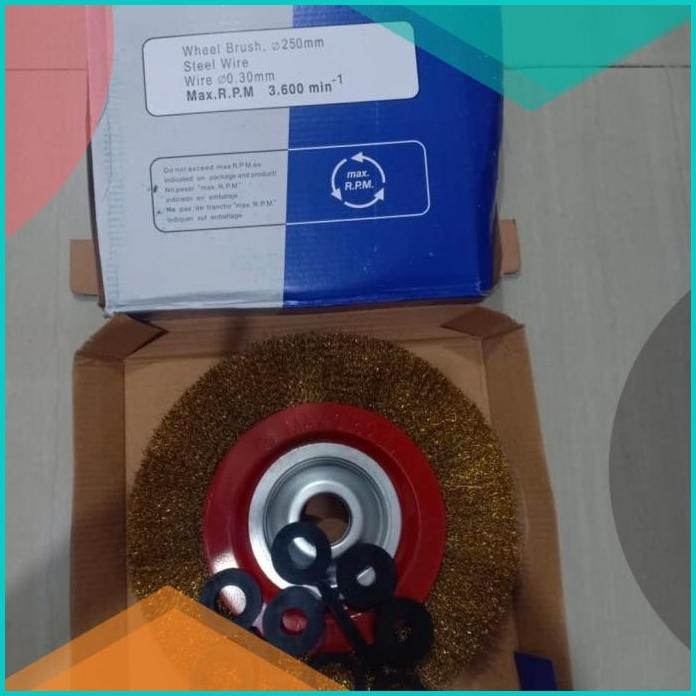 Wheel Brush Steel Wire Sikat Kawat Baja Gerinda Duduk Type UNION 11OKT