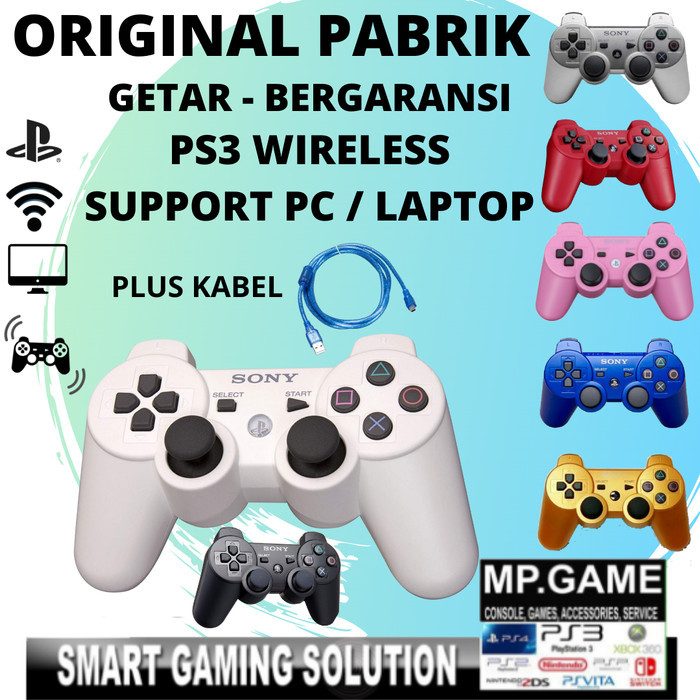 Paket 2 Stik Ps3 Wireless Bonus Kabel Charger 1