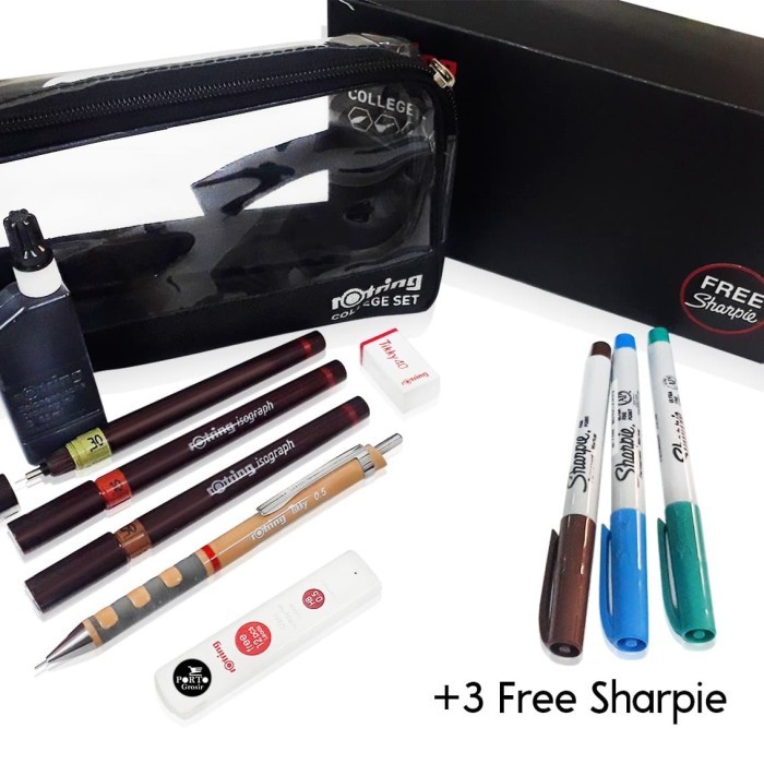 

TERBARU - Rotring Rapido Isograph College Set 0.2/0.3/0.5 Eco Pack