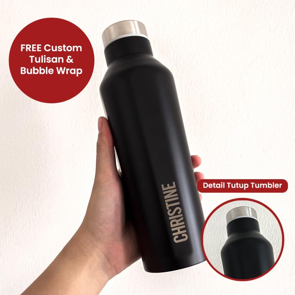 DISKON Tumbler Hexagon Custom Nama Tumblr Stainless Grafir Logo Botol Minum Custom Tulisan Nama atau
