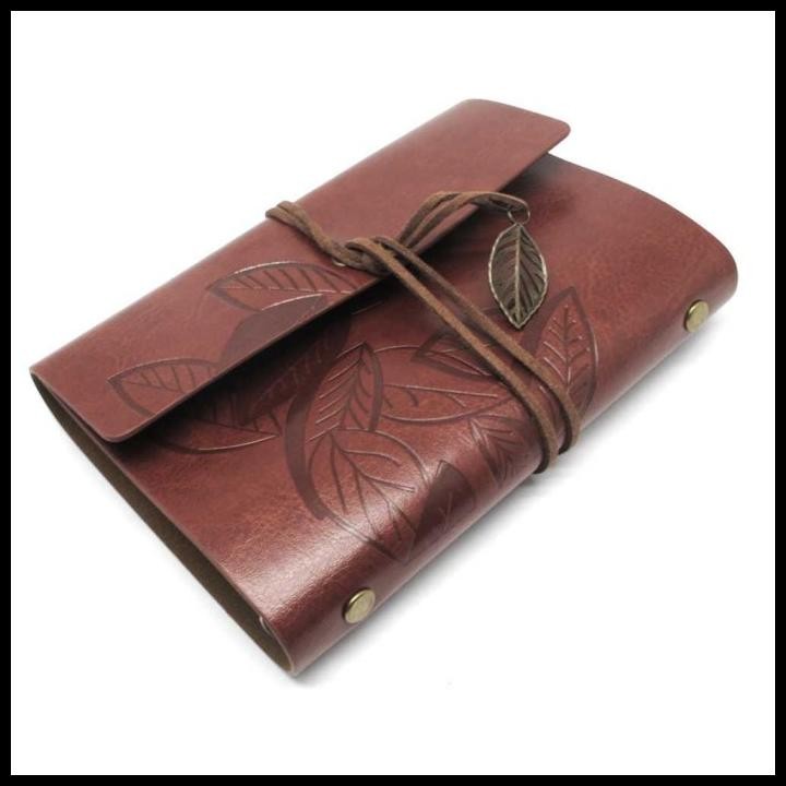 

Buku Binder Kulit Catatan Retro Loose Leaf Kertas A5 Coklat Y3953