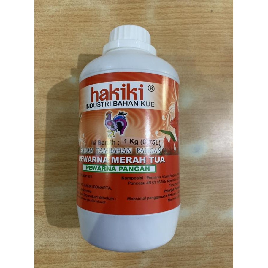 

Pewarna Hakiki Merah tua 1 kg / pewarna makanan food coloring KGS