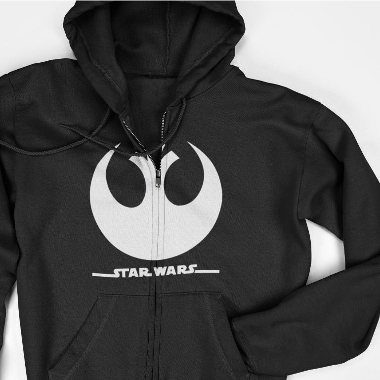 Jaket Hoodie Zipper - Rebel Alliance Symbol Logo