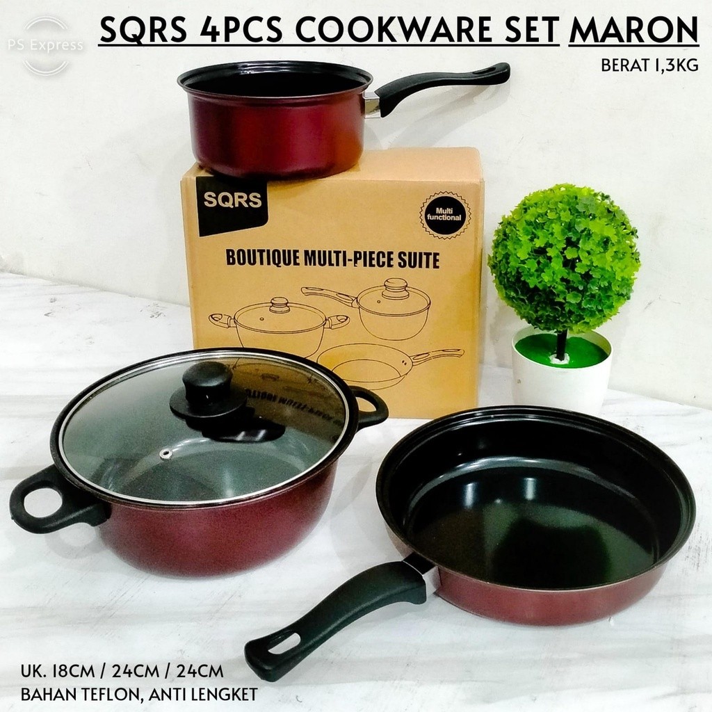 [RACH N FILS] SQRS 4 PCS COOKWARE SET ZHARAZU-STORE [BEST SELLER]