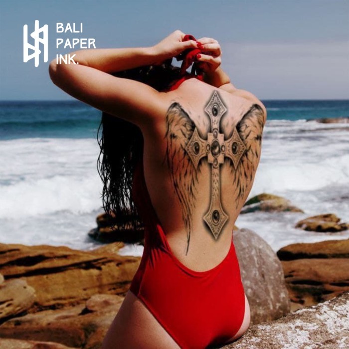 GG Terpopuler Bali Paper Ink Full Punggung Temporary Tattoo - Fullback
