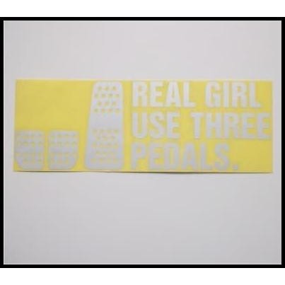 

GRATIS ONGKIR STIKER REAL GIRL USE THREE PEDALS (JP 07) !