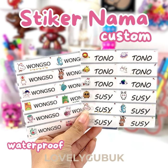 

[Khusus Batam] Stiker Nama Custom, Stiker Label Sekolah Nama, Stiker Label Brand [G]