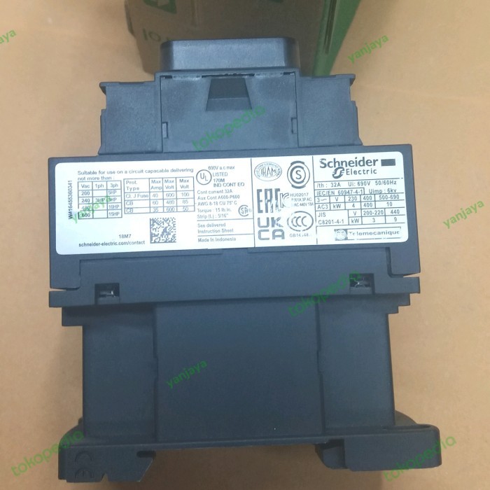 Contactor/Kontaktor Schneider Lc1D18F7 110Vac 32A Schneider