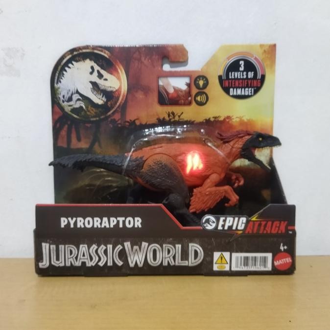 jurassic world epic attack pyroraptor