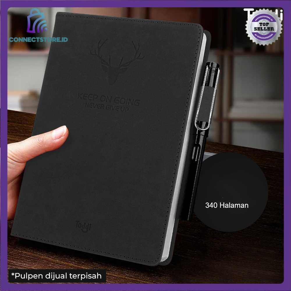 

Buku Catatan Harian Notebook Diary Jurnal Cover Kulit A5 - Hitam