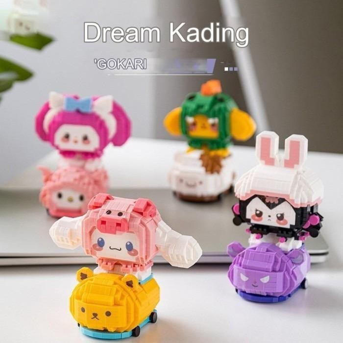 [Khusus Batam] Mainan Mini Bricks Seri Scooter Gokart Motor Mobil Cinnamoroll Building Block 3D [G]