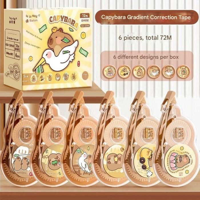 

[Khusus Batam] Tipex Lucu Kartun Capybara Panda Set, Correction Tape Kapibara Panda [G]