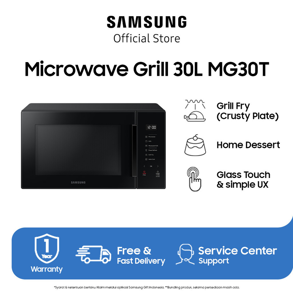 Samsung Microwave Grill, 30 L - MG30T5068CK