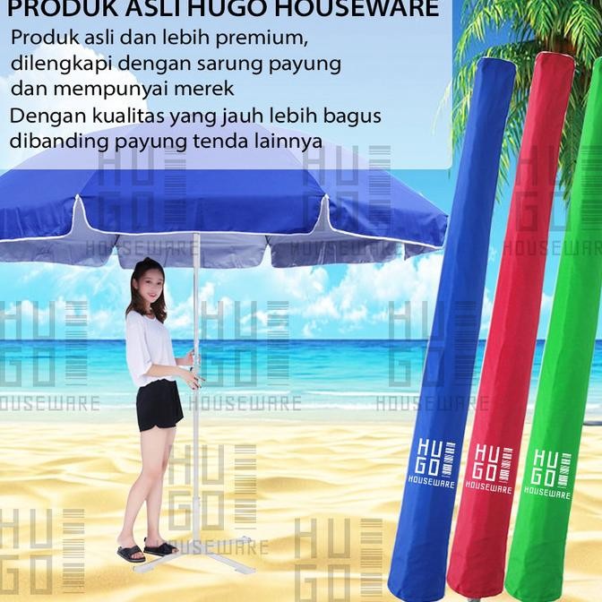 murah HugoHouseware Payung Jualan 200 CM Payung Tenda Taman Pantai Caf TM