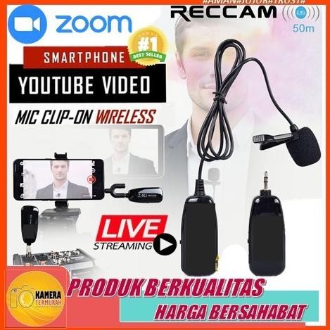 MICROPHONE MIC CLIP ON WIRELESS UHF PRANK VLOG UNTUK SMARTPHONE HP / MIC PRANK