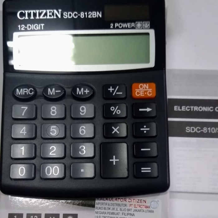 

Kalkulator Citizen Sdc 812 Bn, Asli 12 Digit. #Original