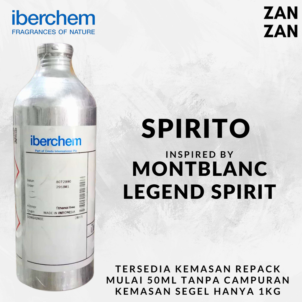 Bibit Parfum SPIRITO Inspired MONTBLANC LEGEND SPIRIT by Iberchem Kemasan Repack 100ml