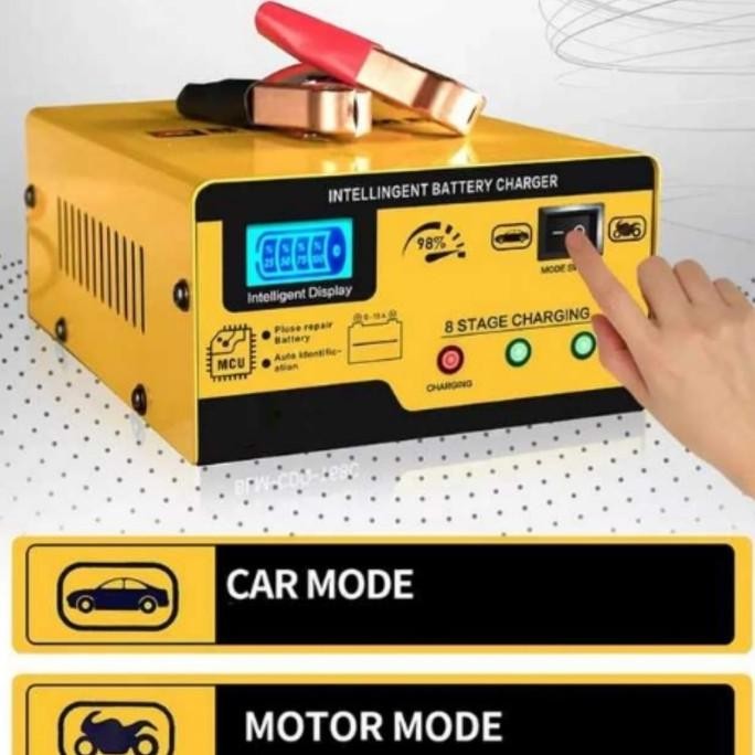 Charger Aki Mobil Motor 250W 12V/24V 200AH Carger Aki BO LAI MEI