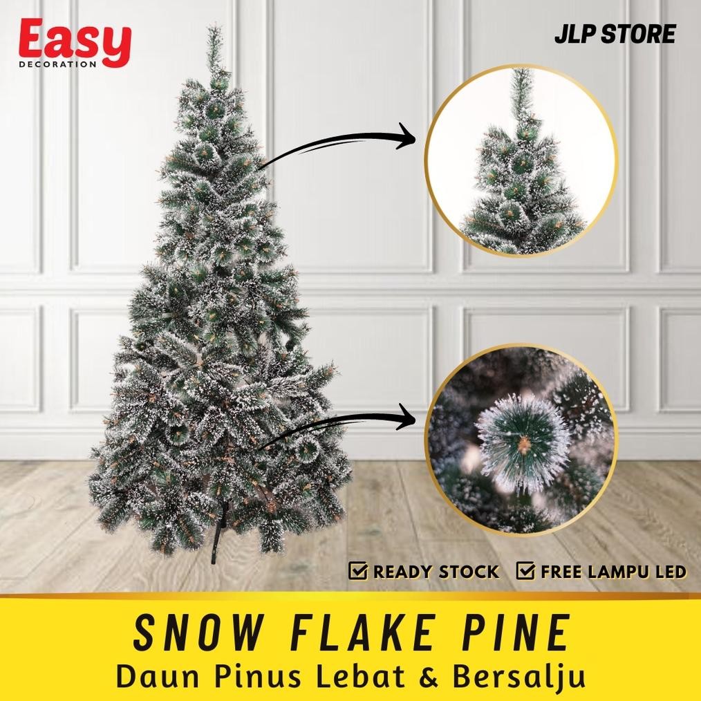 Pohon Natal Besar Bonus Hiasan dan Lampu Tinggi 2.5 Meter 240 Cm 8 Feet FT Premium Christmas Tree Mu