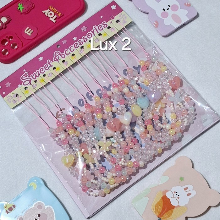TERUJI Pengqi Shop - [Grosir] 12Pcs/1Lusin Strap Tali Handphone Gantungan Case Handphone Accessories