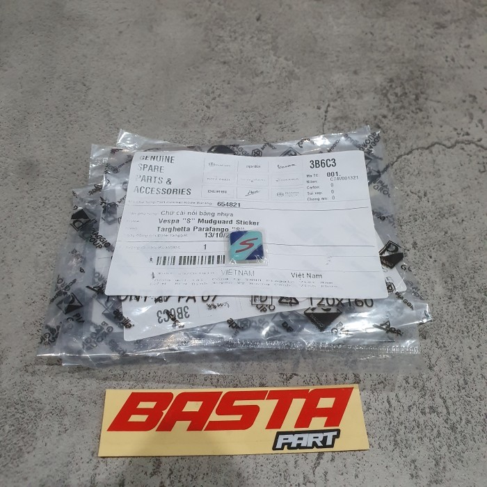 Ayal - Stiker / Emblem Jengger Spakbor Vespa S Original Piaggio