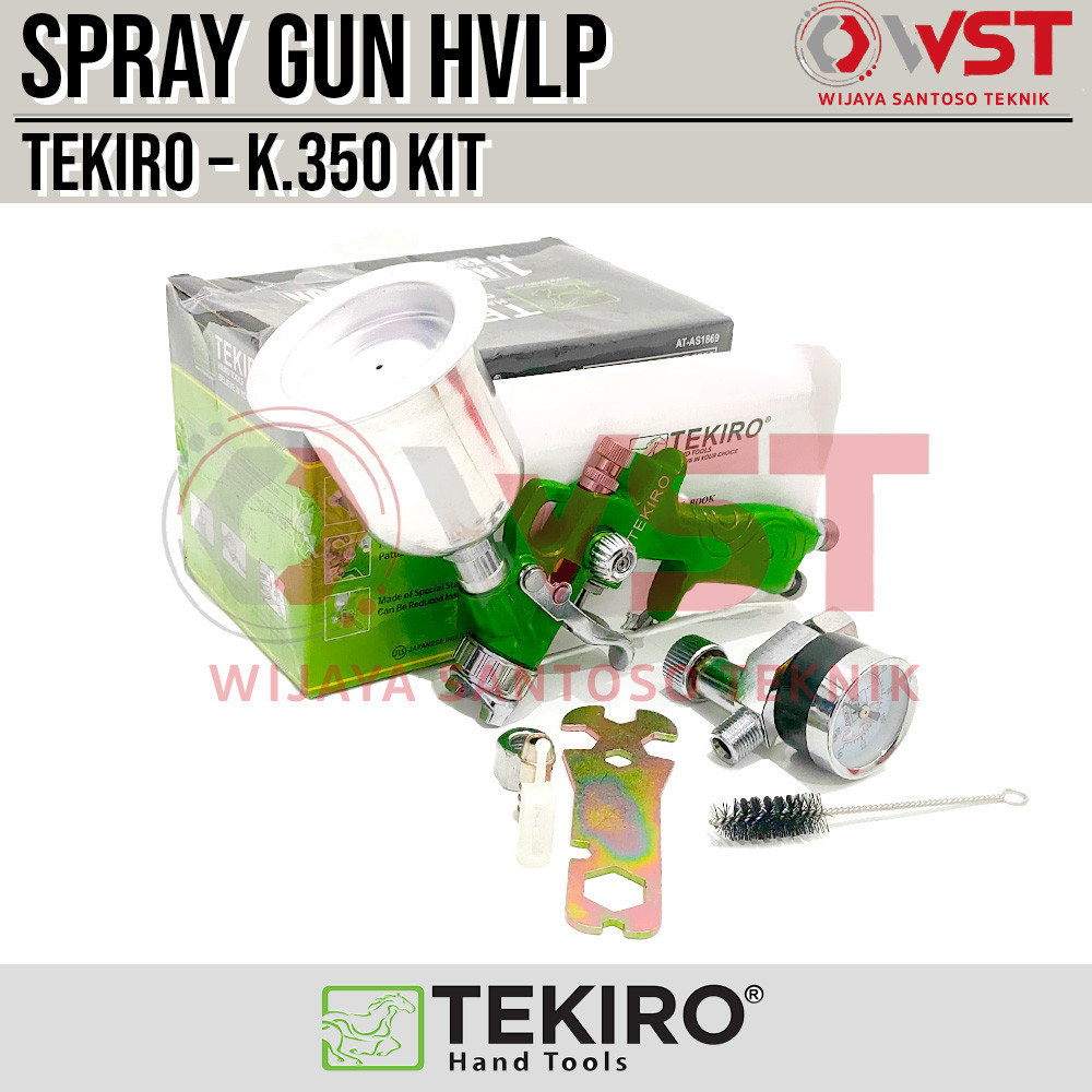 Spray Gun HVLP Tekiro K350 KIT Regulator / Semprotan Cat 0.8mm
