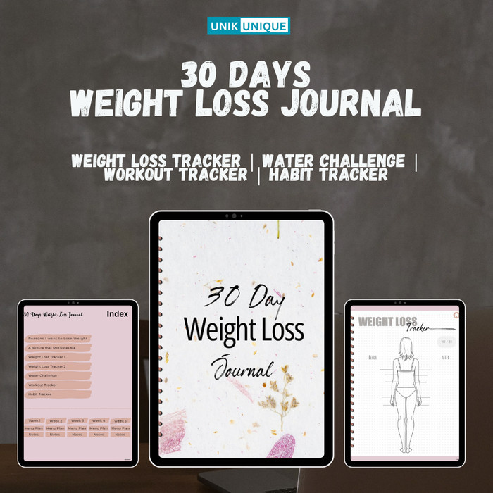 

Weight Loss Rless Planner - Buku Jurnal Program Turun Berat Badan
