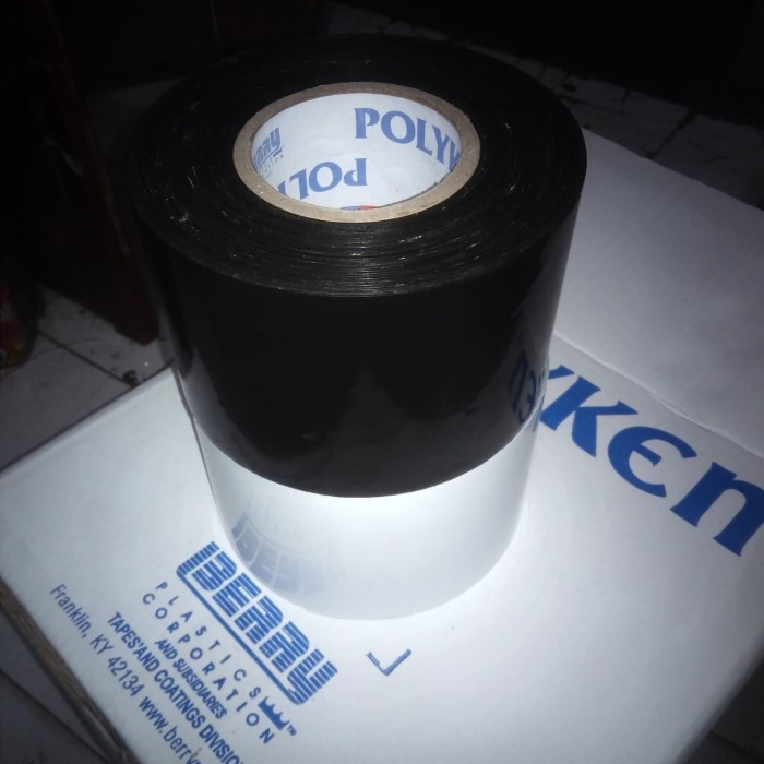 

TERBARU - isolasi pipa gas wraping tape polyken 4 inci x 100ft hitam