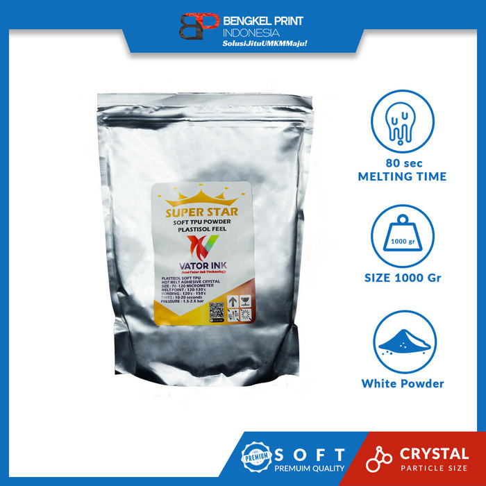 

NEW POWDER DTF VATOR SUPERSTAR 1 KG FEEL SOFT LENTUR HALUS
