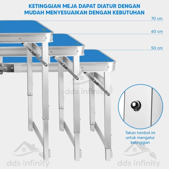 Meja Lipat Koper Meja Jualan HPL Meja Bazzar Kaki Kotak LS