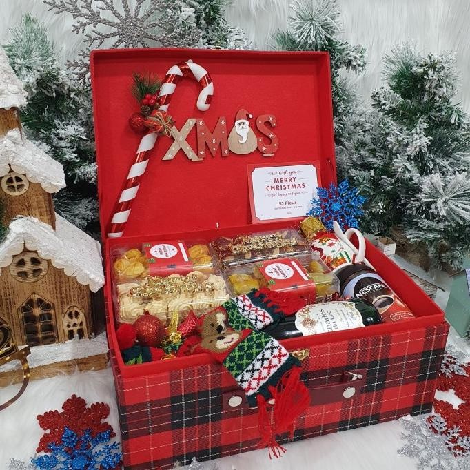 

klp Paket dekorasi hampers natal christmas parcel hadiah kue kering 128