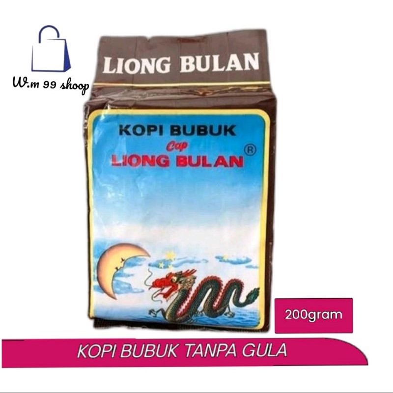 

Kopi bubuk Liong Bulan 200gr Kopi bubuk hitam Tampa Gula