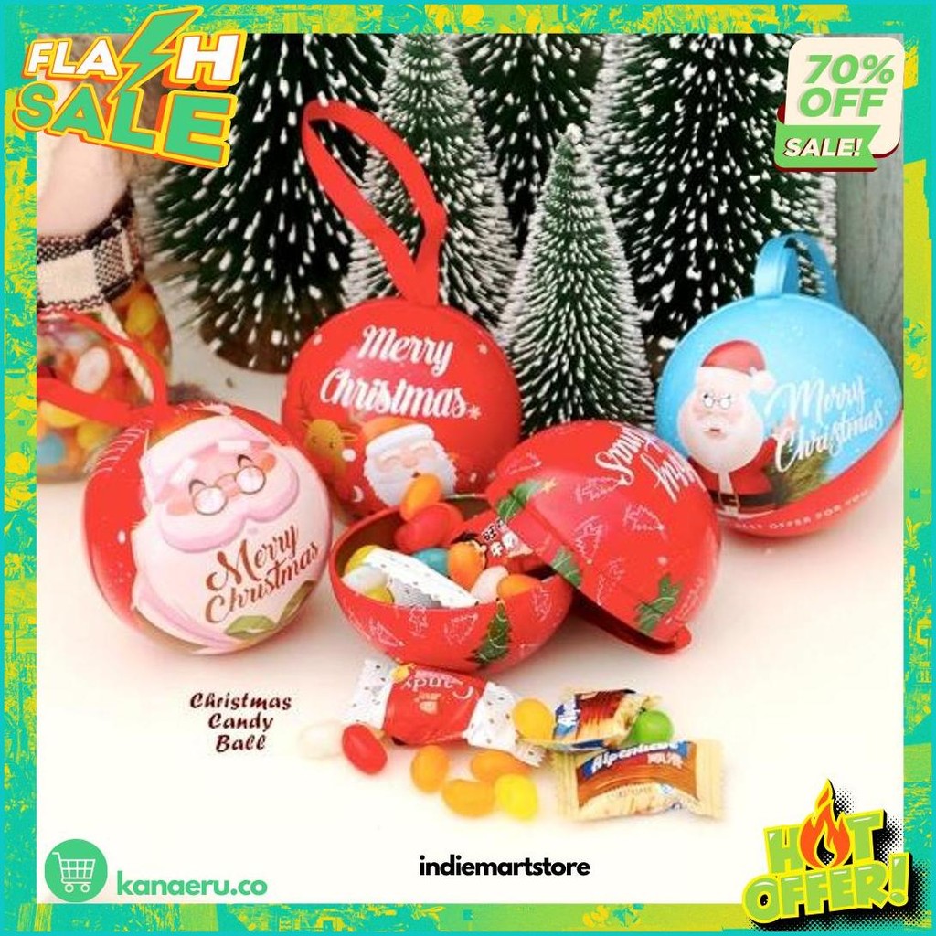 

Christmas Candy Ball Permen Rasa Buah Kemasan Bentuk Bola Hadiah Natal Kado Natal Anak Anak Murah