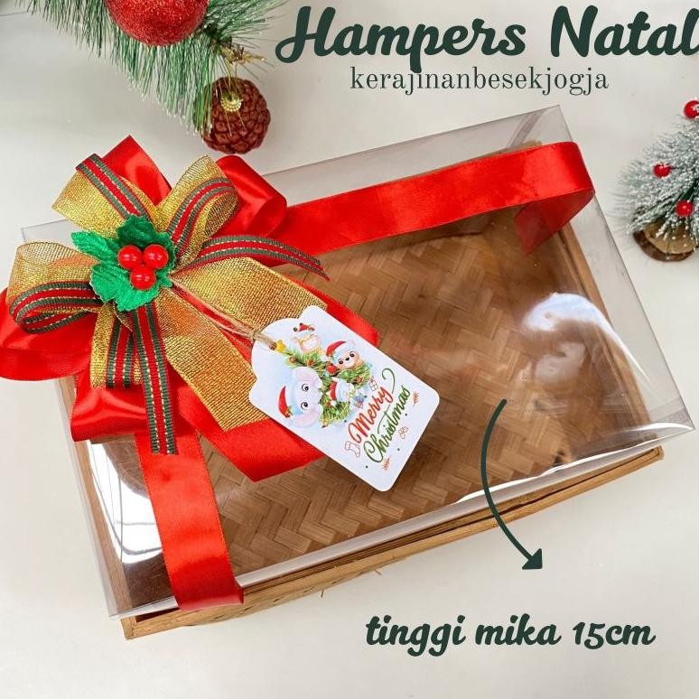 

Bisa Cod Series Christmas | Besek Wengku 20X30 Mika Pita Free Hangtag | Hampers Natal Hantaran Natal Bingkisan Natal Kado Natal Kue Natal Asli