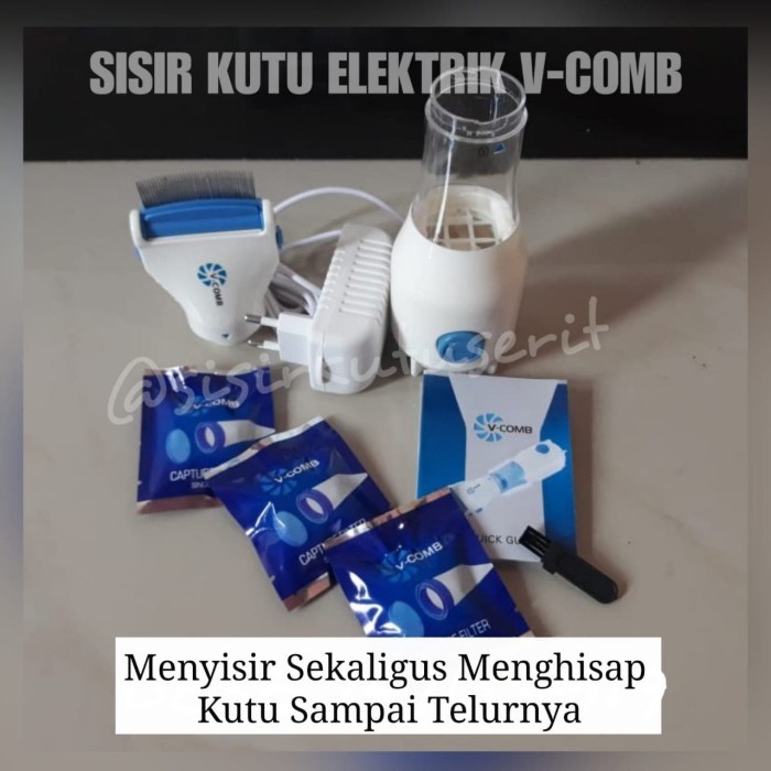 V-Comb Sisir Serit Elektrik Penghilang Kutu Rambut
