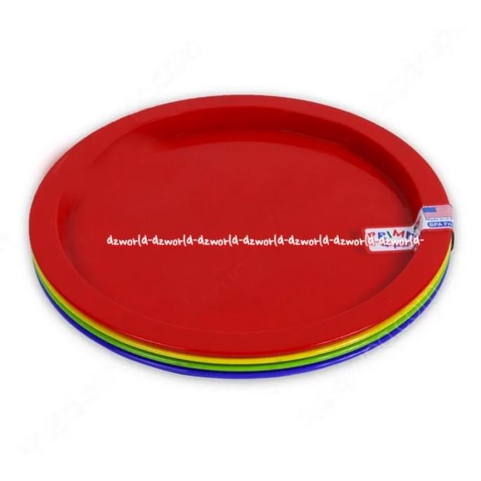 

Arrow For Kids Round Plate 4pcs Bpa Free Piring Makan Plastik Anak