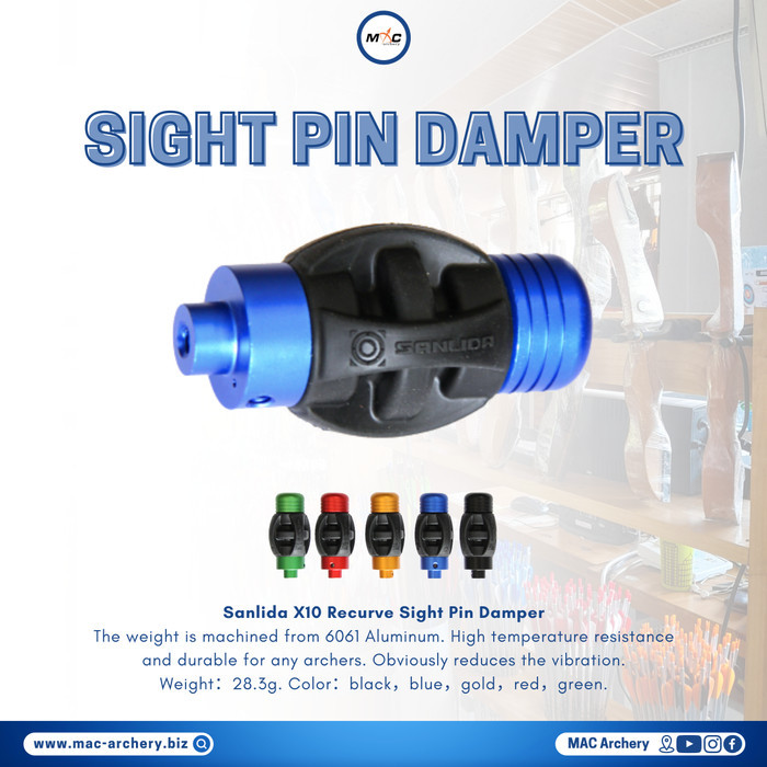 Dijuall Sanlida X10 Recurve Sight Pin Damper -Damper Sight Busur Panah Panahan