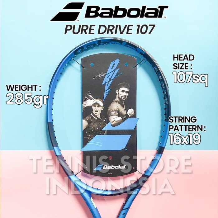 Babolat Pure Drive 107 sq / 285 gram 2021 ( Raket Tenis / Tennis )