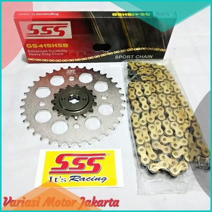 Gear SSS Kharisma Supra X 125 415 HSB Gold  11OKTZ4 accessories