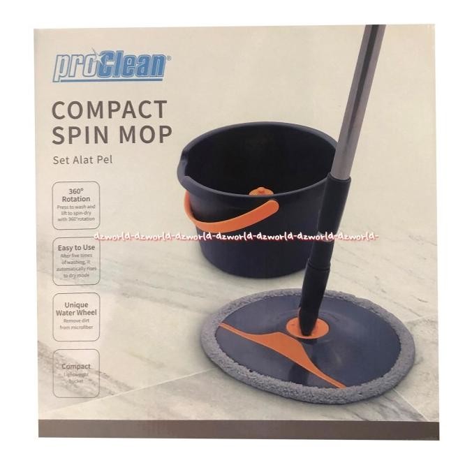 

Proclean Compact Spin Mop Set Alat Pel Dengan Ember Bulat