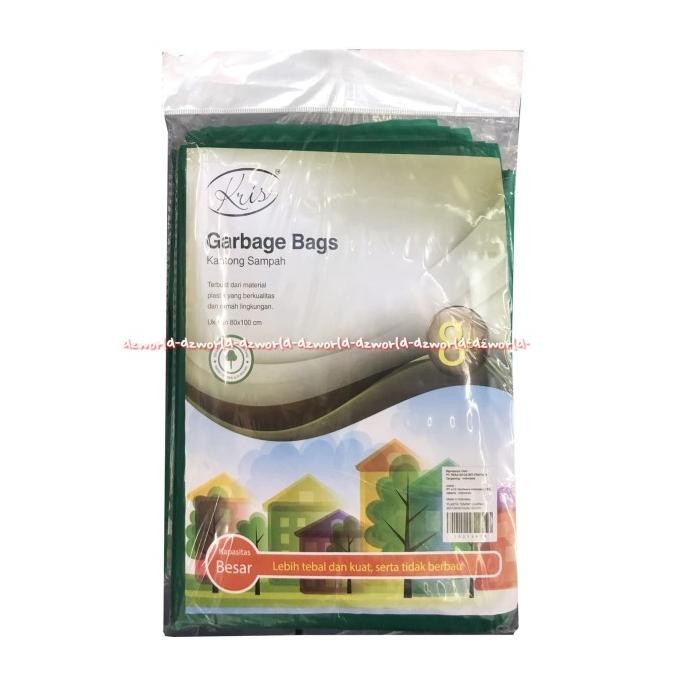 Kris Gabage Bags Kantong Sampah Besar 8pcs 80x100cm Ramah Lingkungan