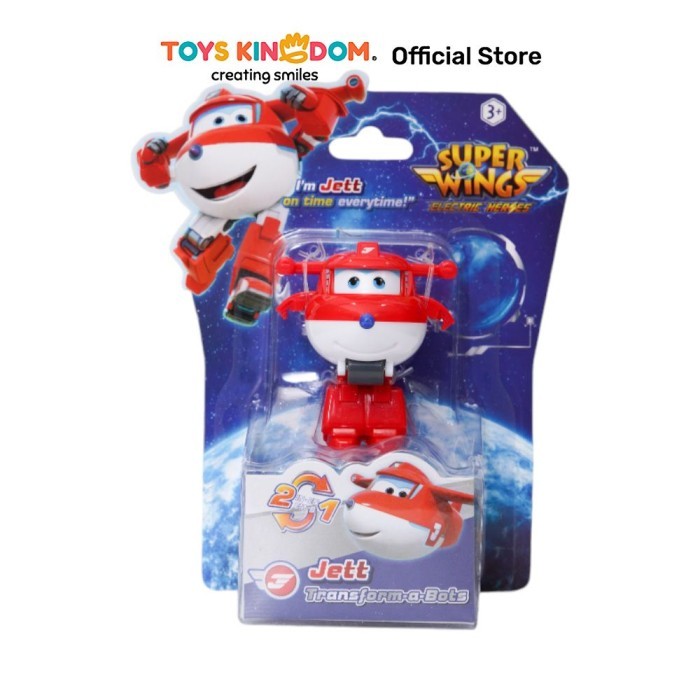 Toys Kingdom Alpha Group Superwings Jett Transform A Bots Kids Toy Action Figur Mainan Koleksi Anak